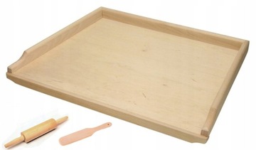 STOLNICA DREWNIANA JEDNOSTRONNA 70X50CM DUŻA XXL + WAŁEK i ŁOPATKA