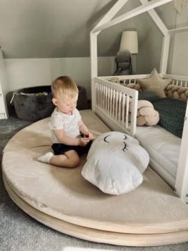 Игровой коврик 160 см для малышей круглый складной