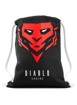 Worko-plecak materiałowy gadżet worek z logo Diablo Chairs: czarny