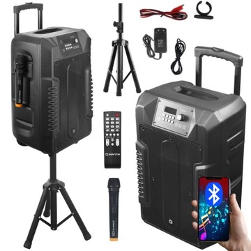 Głośnik Bluetooth Karaoke Estradowy MANTA LETO 100W MIC TWS Statyw Mikrofon