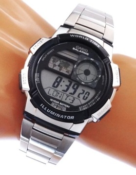 ZEGAREK CASIO SPORT AE-1000WD-1A CYFROWY Z CZASEM ŚWIATOWYM WR100 +BOX 44mm