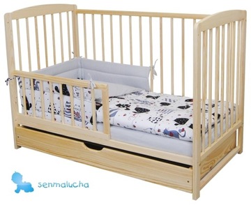 Детская кровать Анджей 120х60, сосна лаковая + матрас Danpol