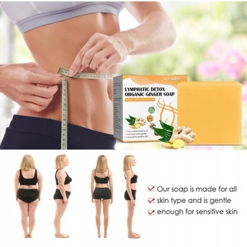 Натуральное детокс-органическое дренажное мыло с имбирем