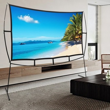 Проекционный экран 100 дюймов с подставкой.