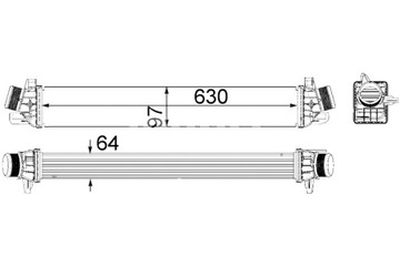 INTERCOOLER CHLADIČ VZDUCHU NASÁVÁCÍHO ALFA ROMEO GIULIETTA 1.4