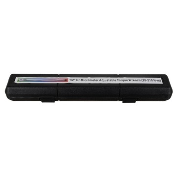 Динамометрический ключ 1/2 28–210 Нм с фиксатором колеса + 3 головки 17 19 21