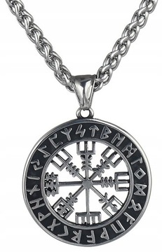 Vegvísir Naszyjnik nordycki medalion Runy kompas