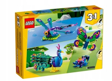 НАБОР БЛОКОВ 3В1 LEGO 31157 ЭКЗОТИЧЕСКИЙ ПАВЛИН В ПОДАРОК ​​ОРИГИНАЛЬНАЯ БАБОЧКА