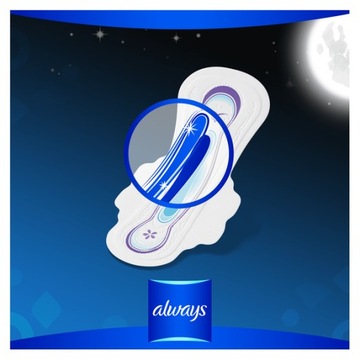 Always Ultra Night ze skrzydełkami12szt podpaski