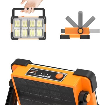 СТРОИТЕЛЬНЫЙ ОСВЕЩЕНИЕ СВЕТОДИОДНЫЙ АККУМУЛЯТОРНЫЙ СОЛНЕЧНЫЙ РАБОЧИЙ ФАР 4 РЕЖИМА