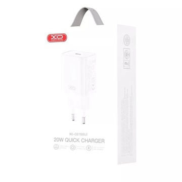XO ŁADOWARKA SIECIOWA CE15 PD 20W USB-C BIAŁA KOSTKA