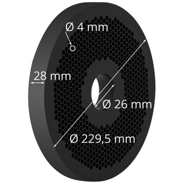 МАТРИЦА ДЛЯ ПЕЛЛЕТНЫХ ФИЛЬТОВ 4 мм SAWSDARD FEED