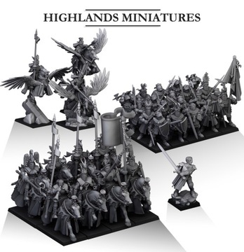 Конная баронесса Галлии - Минисчет - Highlands Miniatures - 3D печать