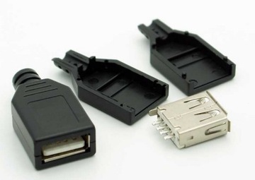Gniazdo USB typu A na kabel z osłoną za 2 szt / 3839