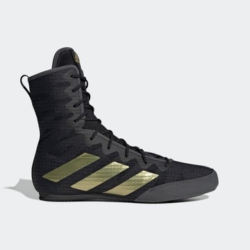 БОКСЕРСКИЕ КРОССОВКИ ADIDAS BOX HOG 4 ЧЕРНЫЕ/ЗОЛОТО ЧЕРНЫЕ