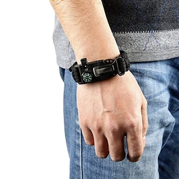 БРАСЛЕТ ВЫЖИВАНИЯ 5 В 1 ЛЕНТА КОМПАС КРЕМНЕВАЯ ВЕРЕВКА ВЕРЕВКА-ЛЕЗВИЕ ПАРАКОРД