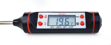 КУХОННЫЙ ТЕРМОМЕТР, ЭЛЕКТРОННЫЙ, ЖК-ЦИФРОВОЙ, ДЛЯ МЯСА, ВИНА, 300°C