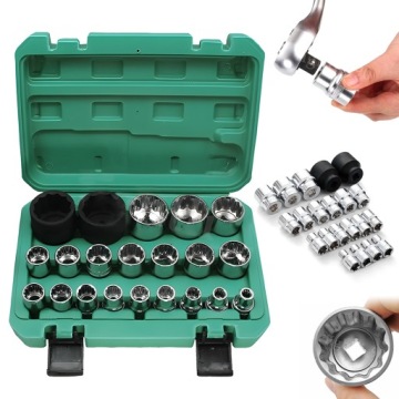 Sada 21 Nástavců 12 Úhlů 1/2 Palce 8-36 MM S Dílenským Boxem