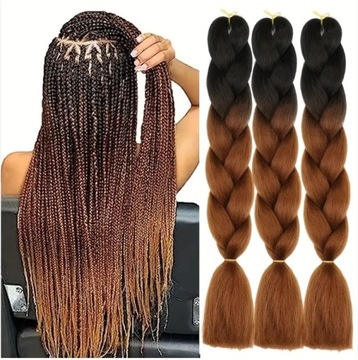 WŁOSY SYNTETYCZNE DO WARKOCZYKÓW KOLOROWE WARKOCZYKI DOCZEPIANE WLOSY OMBRE