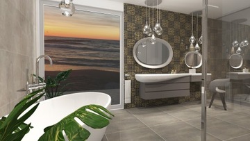 Профессиональный дизайн ванной комнаты - 3D-визуализация