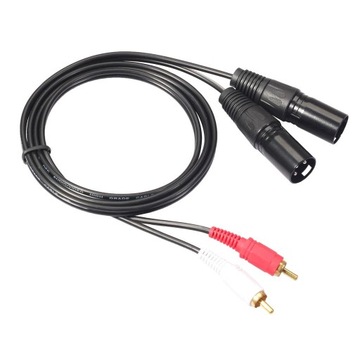 2x двойной кабель RCA — XLR с вилкой