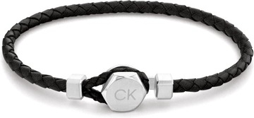 CK CALVIN KLEIN ORYGINALNA BRANSOLETKA MĘSKA SKÓRA