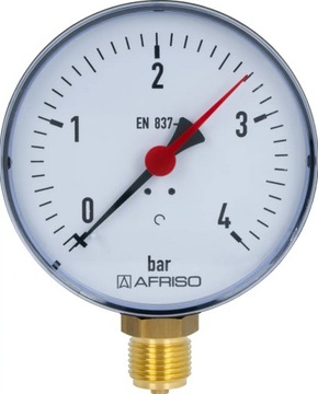 MANOMETR GRZEWCZY RF100 0-4 bar G1/2'' RADIALNY AFRISO