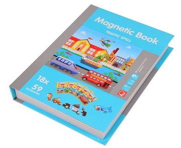 Магнитная обучающая книжка-пазл.