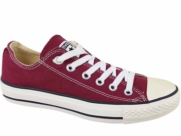 *POWYSTAWOWE, LEKKO POŻÓŁKŁE* CONVERSE ALL STAR M9691 TRAMPKI BUTY BORDOWE