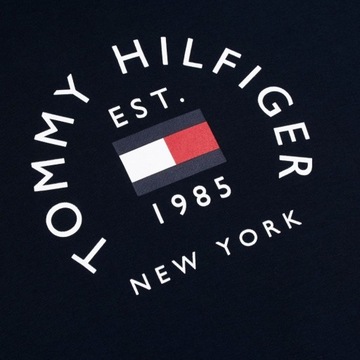 TOMMY HILFIGER BLUZA MĘSKA CZARNA FLAG ARCH HOODIE NA PREZENT / M