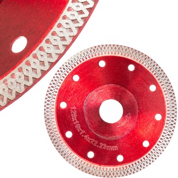 TARCZA DIAMENTOWA DO CIĘCIA GRESU KAMIENIA GLAZURY 125mm