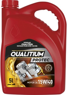 qualitium protec 15w40 5l масло мінеральне