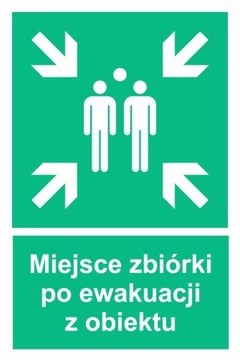 Znak TD PCV Miejsce zbiórki po ewakuacji 10x15