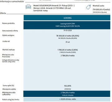 Volkswagen Amarok II 2025 Volkswagen Amarok 2.0 TDI 205 KM Automat, zdjęcie 1