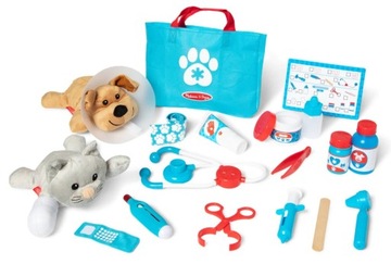 MELISSA AND DOUG ZESTAW LEKARZ MAŁY WETERYNARZ art LEKARSKIE ZABAWKA DZIECI