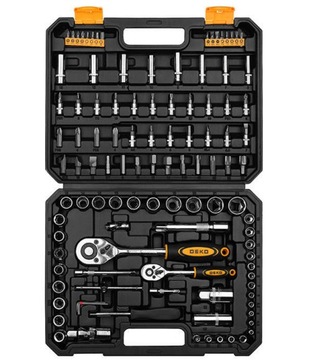 НАБОР ИНСТРУМЕНТОВ КЛЮЧИ ЧЕХОЛ ДЛЯ ИНСТРУМЕНТОВ CRV ГОЛОВКИ БИТЫ ТРЕЩОТКА DEKO