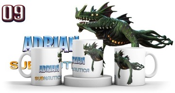KUBEK SUBNAUTICA dla GRACZA + IMIE + KARTONIK