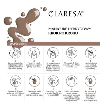 LAKIER HYBRYDOWY CLARESA CZERWONY WARMIN' FALL 7