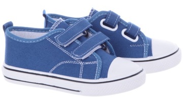 Trampki Tanie Buty dziecięce rzepy Niebieskie 28
