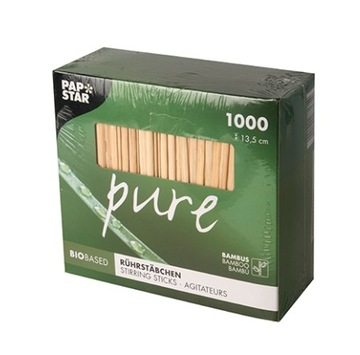 MIESZADEŁKA z BAMBUSA do kawy bambusowe 13,5cm PURE 1000 sztuk