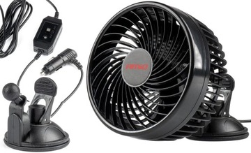 WIATRAK SAMOCHODOWY WENTYLATOR 12V Z PRZYSSAWKĄ 6