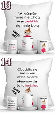 МАЛЕНЬКАЯ КРУЖКА MI + ПОДУШКА + НАБОР ИМЕНИ