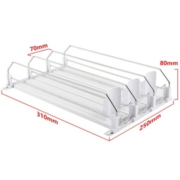 Кухонный органайзер с автоматическим выдвигающимся дозатором для пополнения запасов, 3 слота