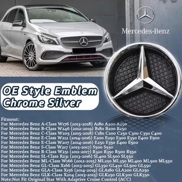 ZNAK MERCEDES-BENZ TŘÍDA C W204 MASKA 180MM