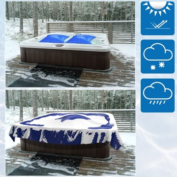 4 надувные подушки для бассейна на зиму, 120х120см.