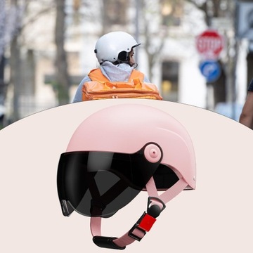 Мотоциклетный шлем Винтажный шлем для взрослых, розовый