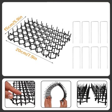 КОВРИК ОТ КОШЕК ПЛАСТИКОВЫЙ КОВРИК С КОШКАМИ СЕТКА БАРЬЕР 12 ШТ.