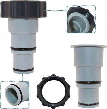4 x adapter węża basenowego 32 i 38 mm śrubokręt