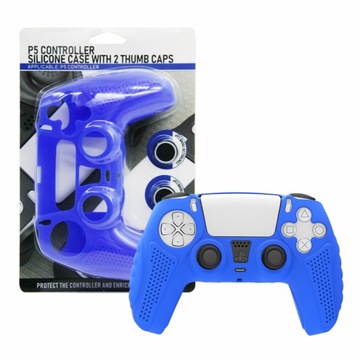 NOWA OSŁONA SILIKON ETUI pada PS5 Nieb + Nakładki