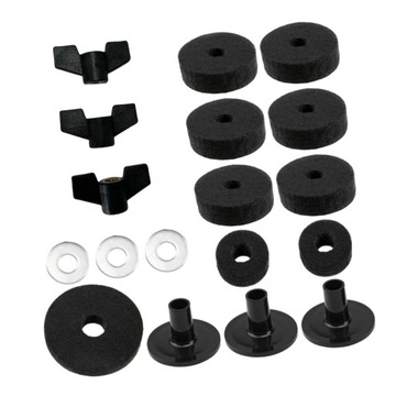 Сменные пластины с гайками, 18 шт., профессиональный аксессуар для пластин, черный.